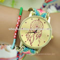 2015 New design handmade wooven fabric gift watch